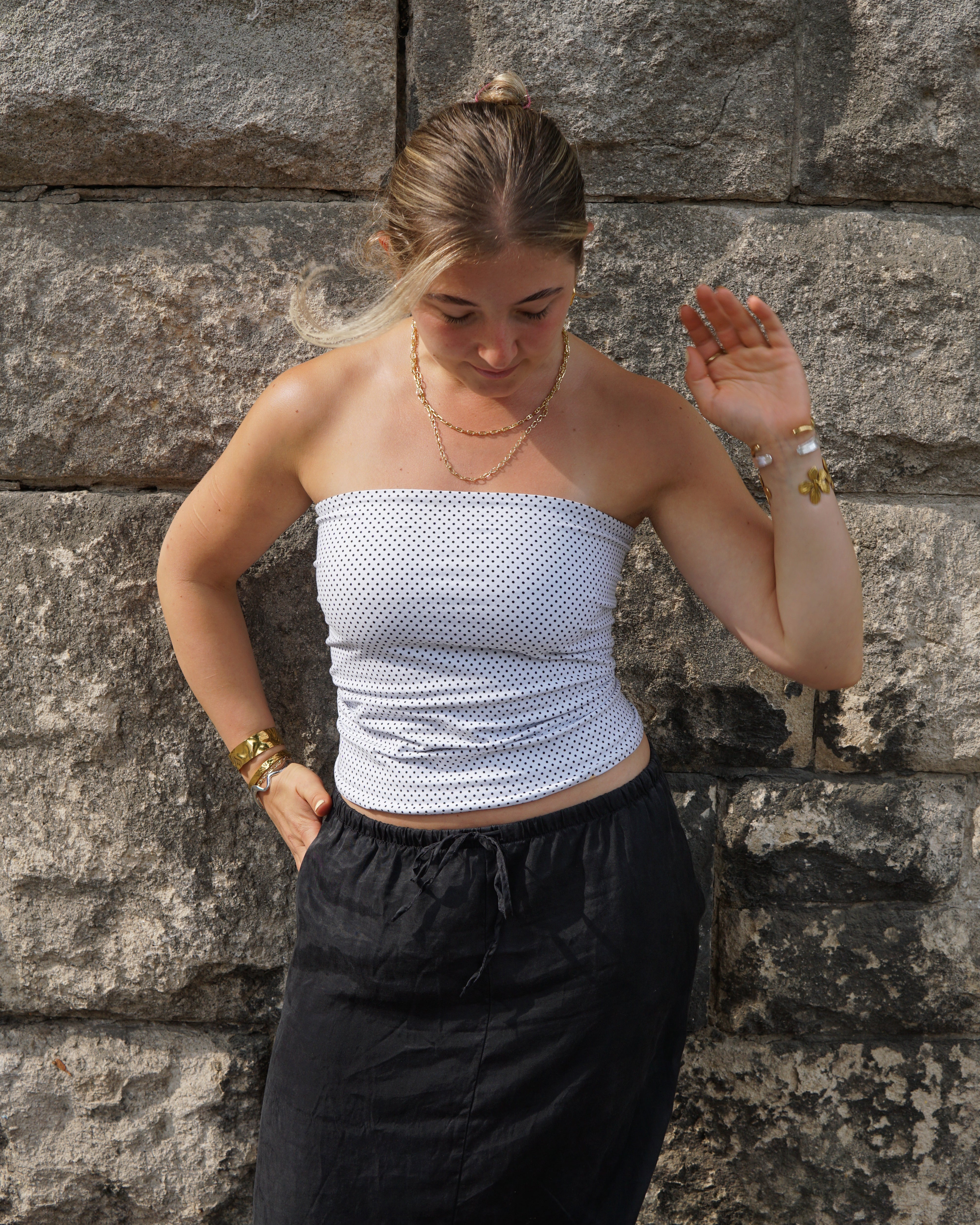 Phelia Bandeau Top - White - GOLDEN DAYS LABEL