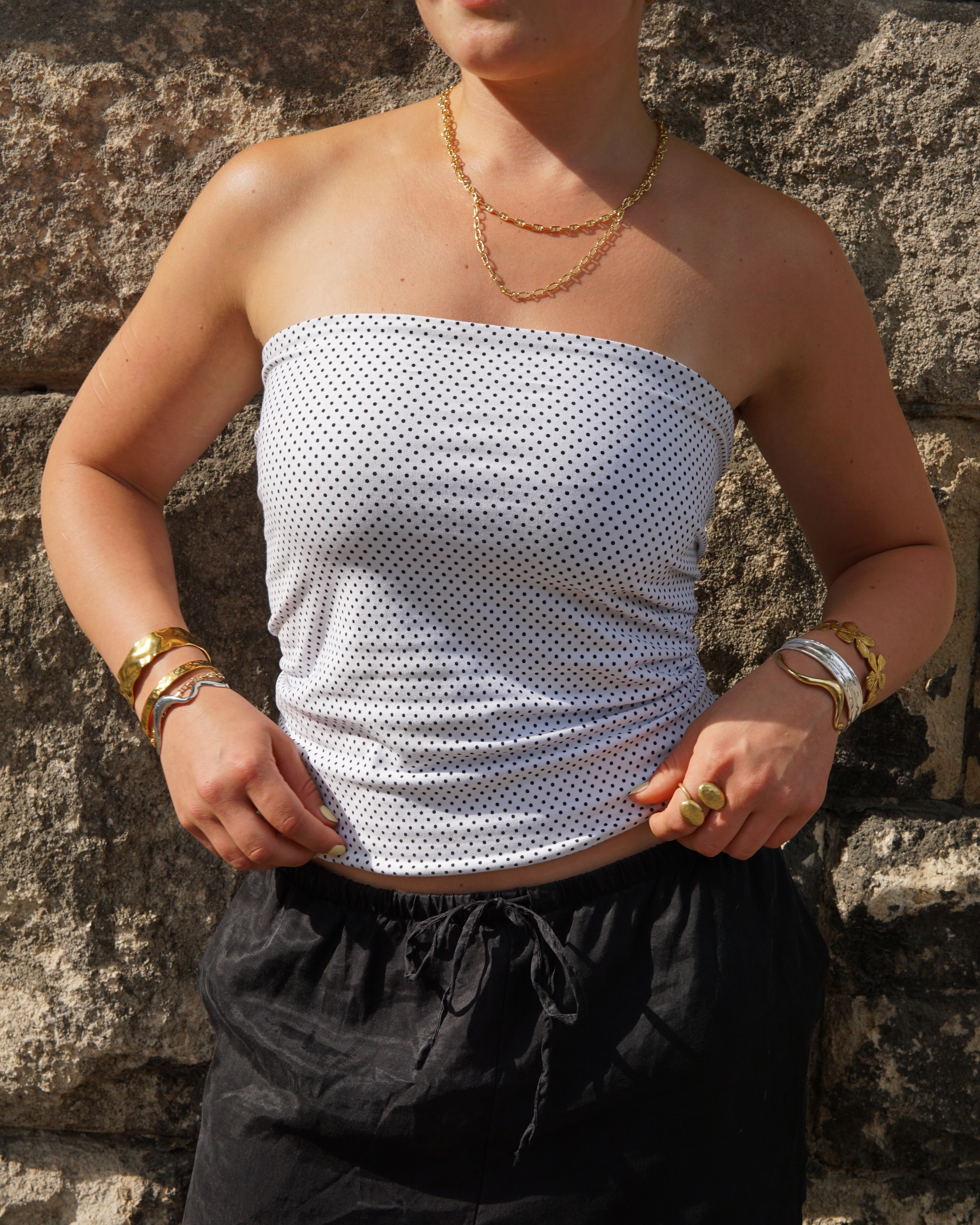 Phelia Bandeau Top - White - GOLDEN DAYS LABEL