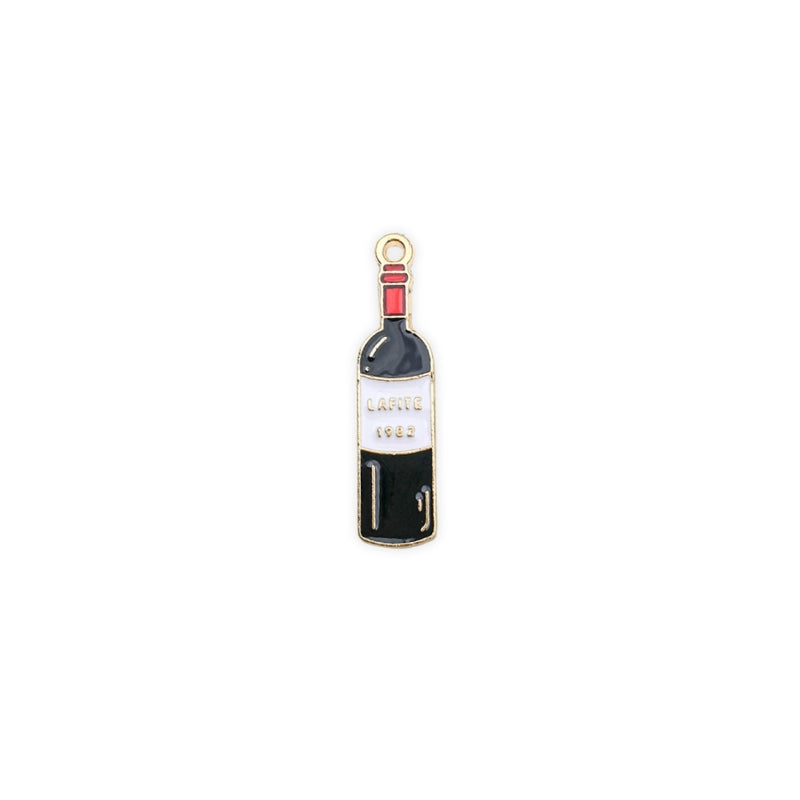 Bottle of Wine Charm - GOLDEN DAYS LABEL