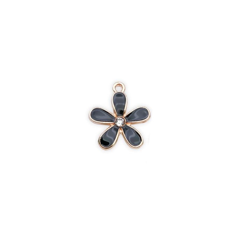 Black Large Flower - GOLDEN DAYS LABEL
